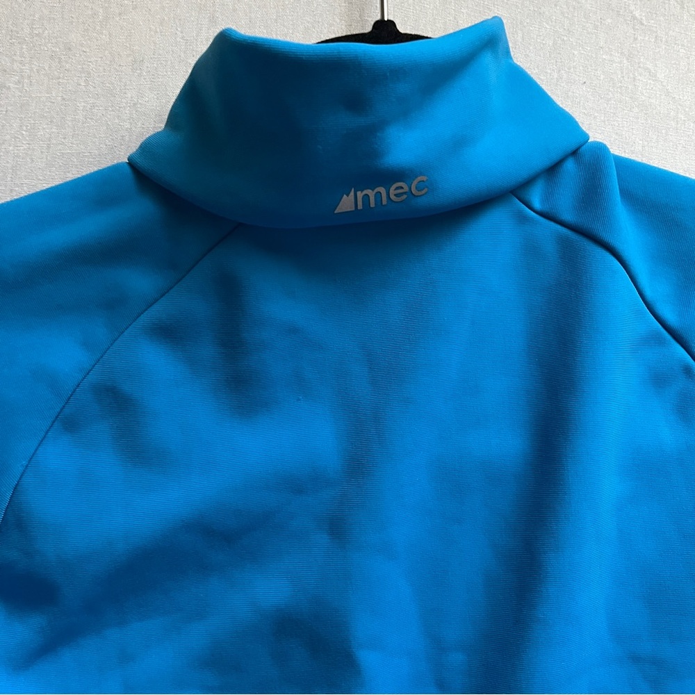 MEC Women's Blue Fleece-Lined Cycling Jersey Jacket Size S Made in Canada - Picture 3 of 9